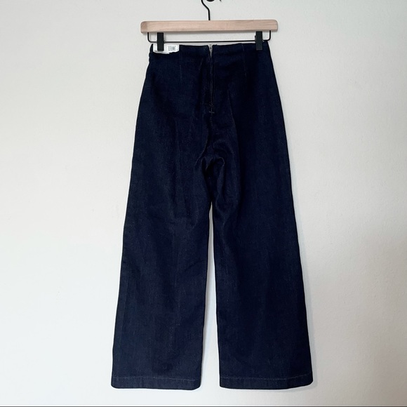 Topshop MOTO Indigo Cropped Wide Leg Jeans - Picture 4 of 8